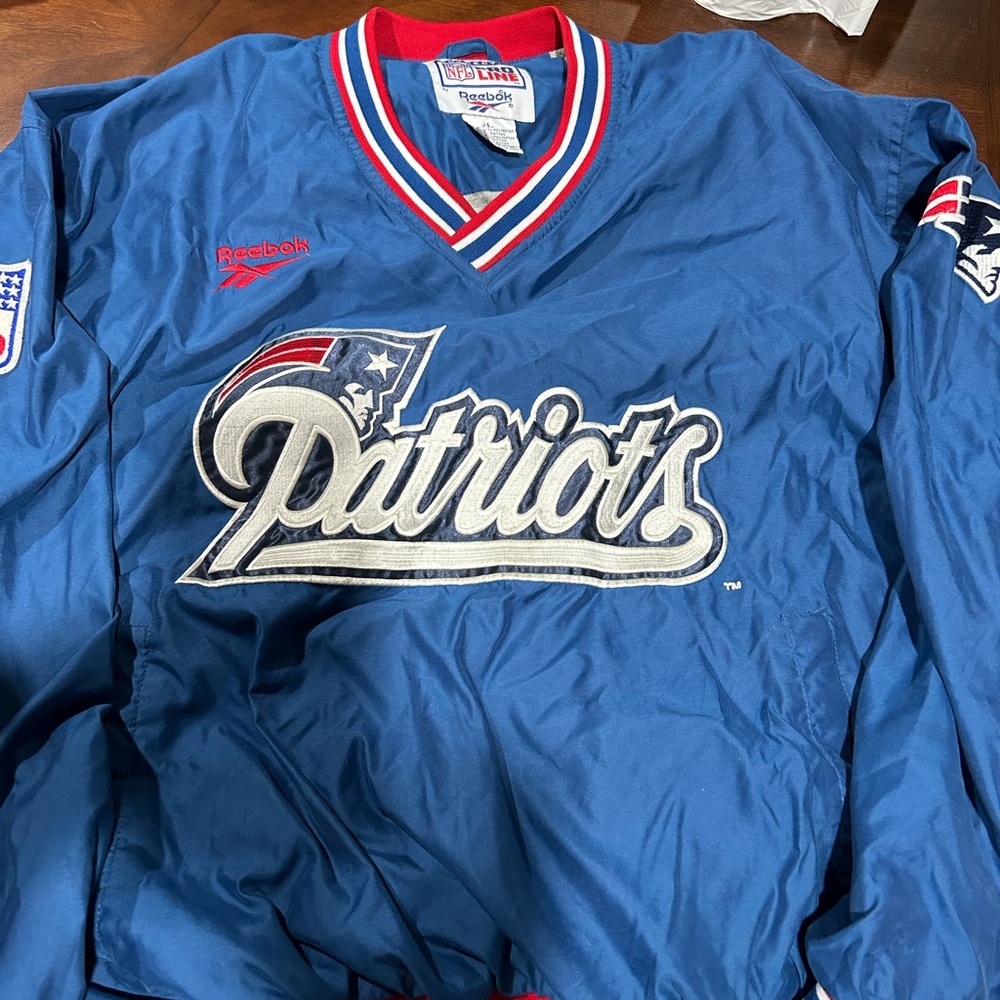 Classic New England Patriots water resistant pullover